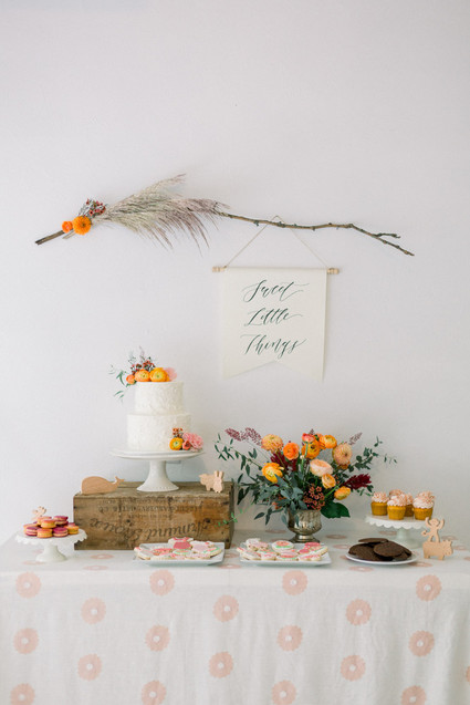 Summer to fall floral baby shower