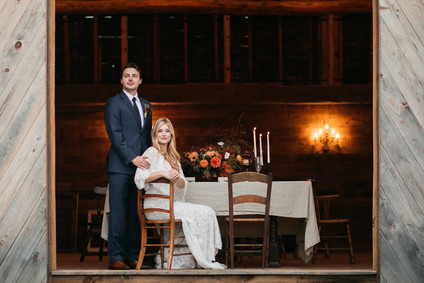 Autumn barn wedding in the Catskills with amazing florals