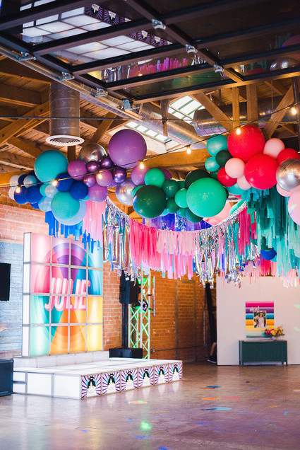 Ultra colorful modern Bat Mitzvah Inspiration