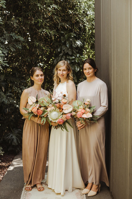 Modern tropical DTLA wedding with designer details at The Millwick