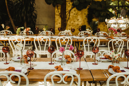 Modern tropical DTLA wedding with designer details at The Millwick