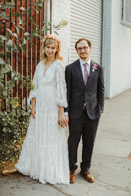Modern tropical DTLA wedding with designer details at The Millwick