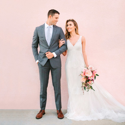 modern wedding day portrait