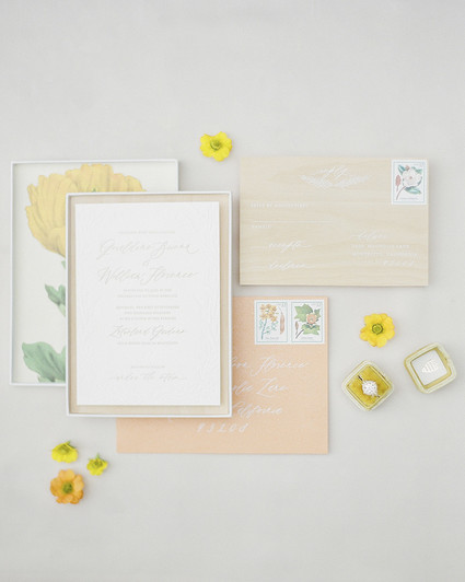 pastel spring wedding invitations
