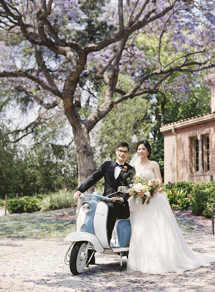 Emerald and pink travel inspired wedding at the USC University Club