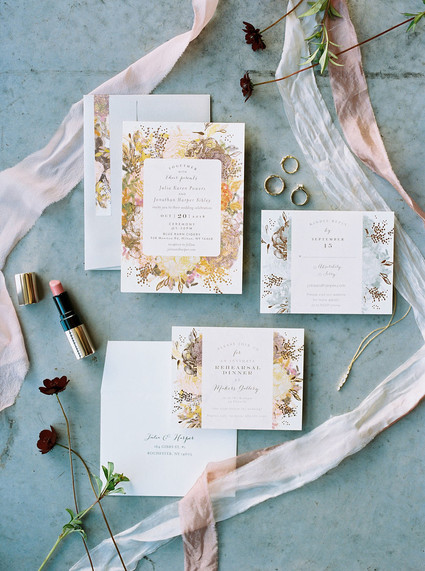 dusty rose and mauve  wedding invitations