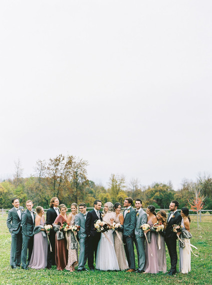 Amazing winter wedding fashion and bridal party style
