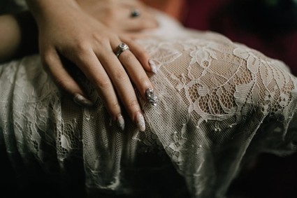 A moody dream garden wedding for a fashion forward couple at Palacio Villahermosa in Spain