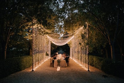 A moody dream garden wedding for a fashion forward couple at Palacio Villahermosa in Spain