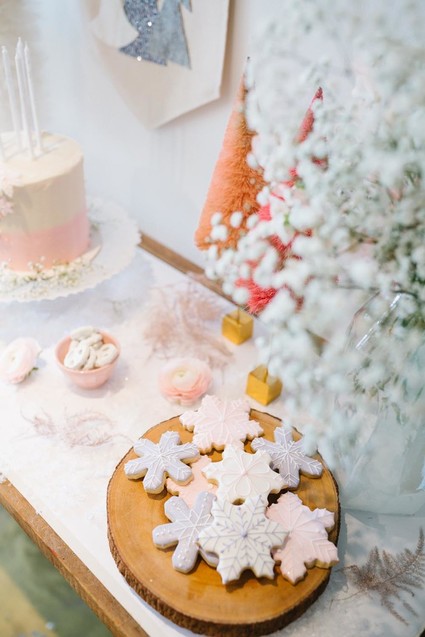 All white arctic wonderland 7th birthday party Inspiration