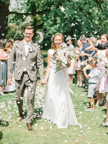 Sweet spring countryside wedding at Castle Bon Repos outside of Prague