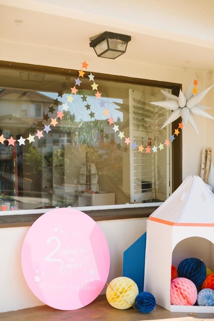 Toy Story and space-themed girl's second birthday party Inspiration