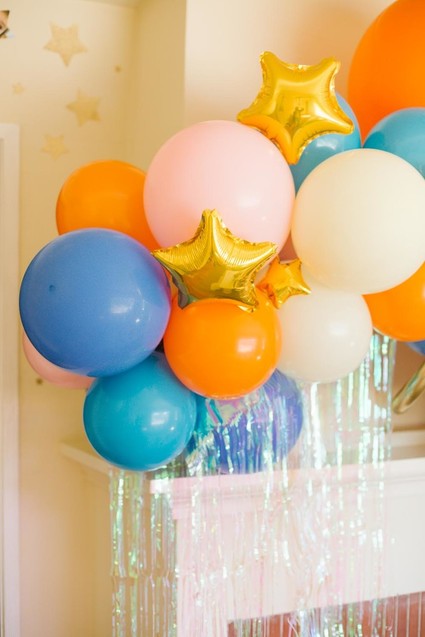 Toy Story and space-themed girl's second birthday party Inspiration