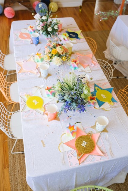 Toy Story and space-themed girl's second birthday party Inspiration
