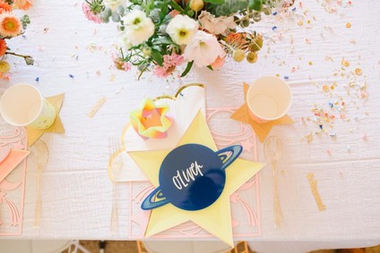 Toy Story and space-themed girl's second birthday party Inspiration