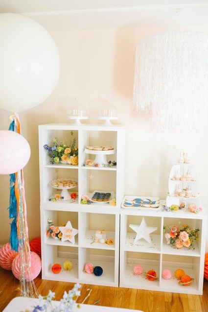 Toy Story and space-themed girl's second birthday party Inspiration