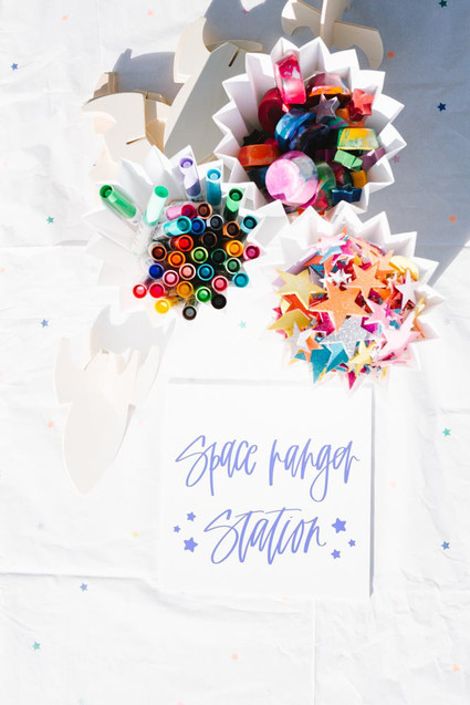 Toy Story and space-themed girl's second birthday party Inspiration