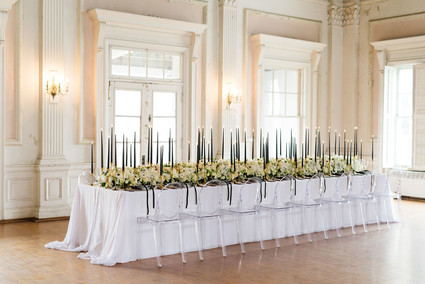 The ultimate black and white wedding with fashion-inspired details