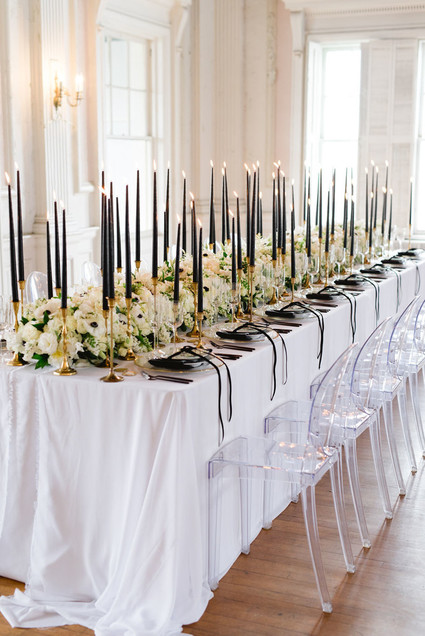 The ultimate black and white wedding with fashion-inspired details