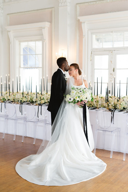The ultimate black and white wedding with fashion-inspired details