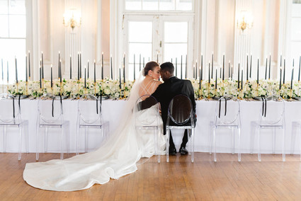 The ultimate black and white wedding with fashion-inspired details