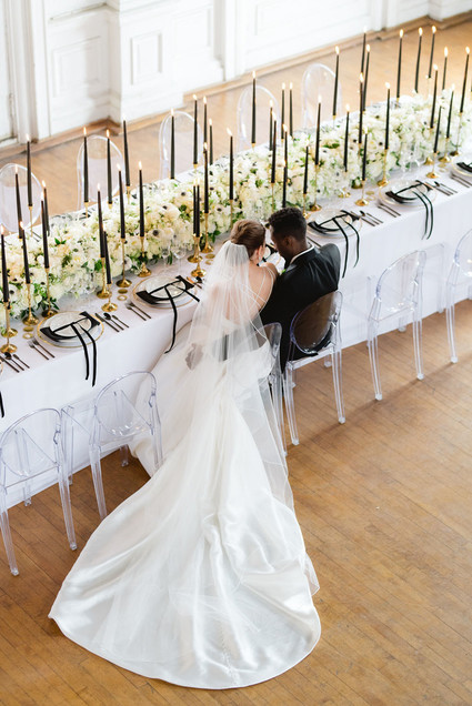 The ultimate black and white wedding with fashion-inspired details