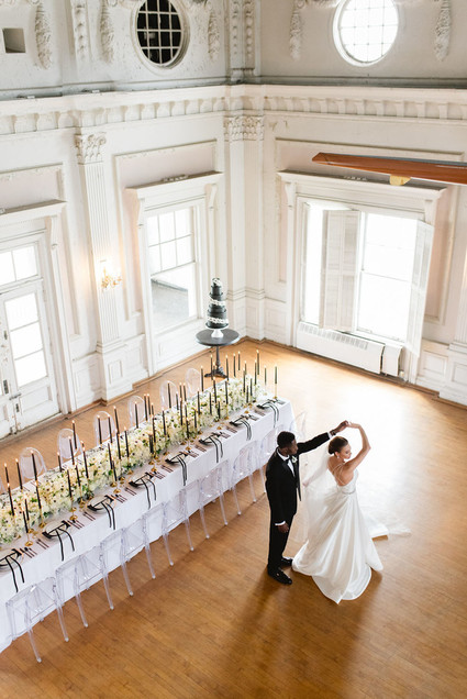 The ultimate black and white wedding with fashion-inspired details