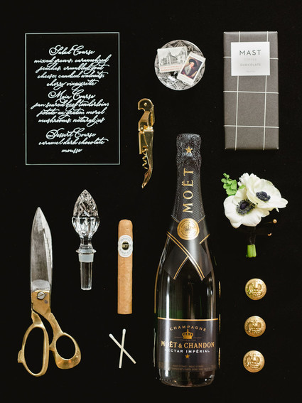 The ultimate black and white wedding with fashion-inspired details