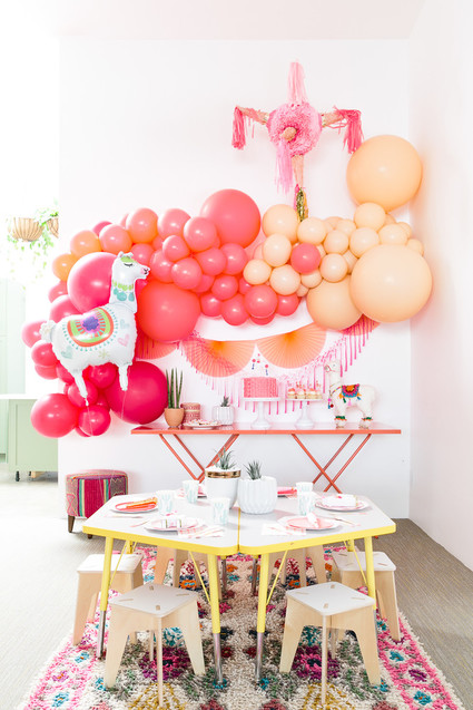 Festive all pink llama party inspiration Inspiration