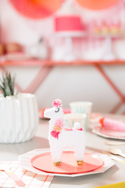 Festive all pink llama party inspiration Inspiration