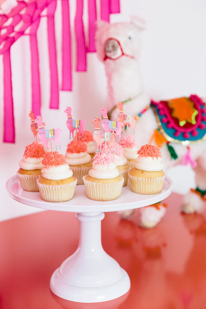 Festive all pink llama party inspiration Inspiration