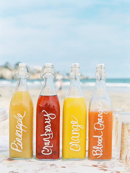 All white gender surprise beach baby shower in La Jolla