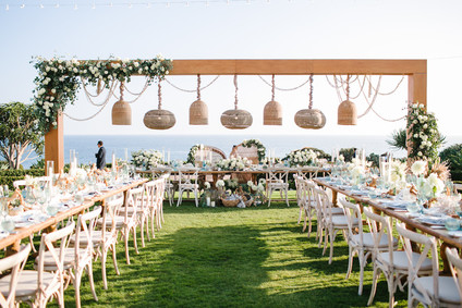 Modern beachy reception at the Montage Laguna Beach