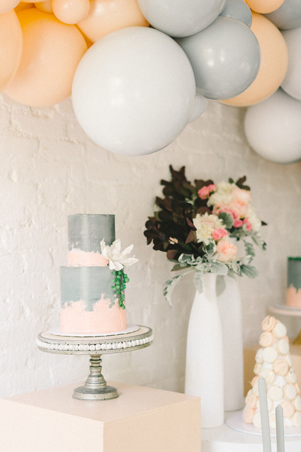 Muted pastel baby girl baby shower by Heirloom DC