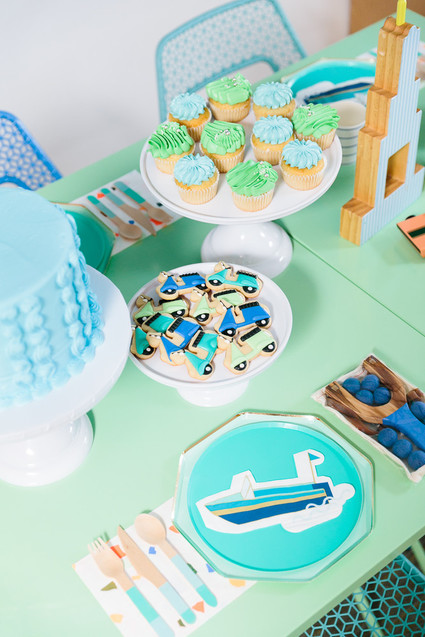 Modern city-themed boy's birthday party ideas