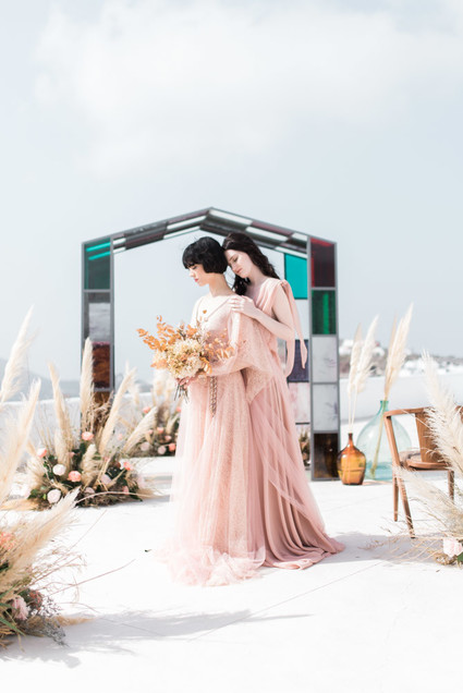 Art nouveau inspired Glasshouse wedding at Rocabella Hotel in Santorini