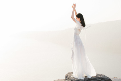 Art nouveau inspired Glasshouse wedding at Rocabella Hotel in Santorini