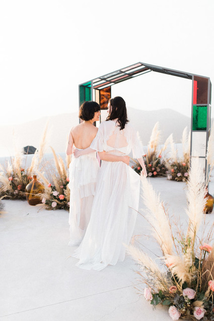 Art nouveau inspired Glasshouse wedding at Rocabella Hotel in Santorini Inspiration