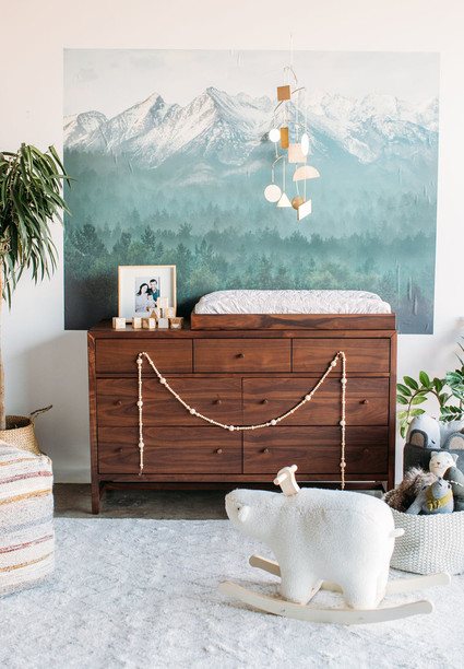 Sophisticated modern gender neutral nursery with Crate and Kids on 100 Layer Cakelet