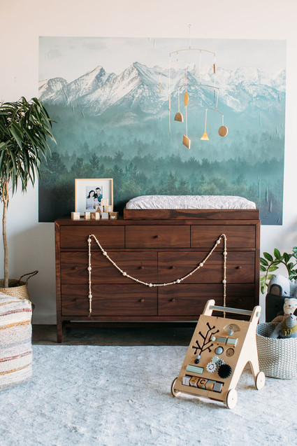 Sophisticated modern gender neutral nursery with Crate and Kids on 100 Layer Cakelet