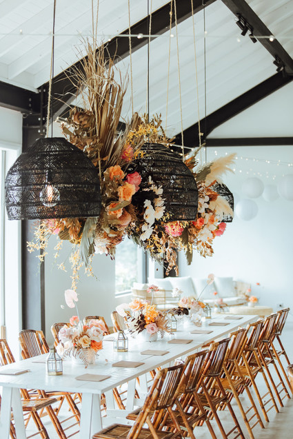 boho party floral install Inspiration
