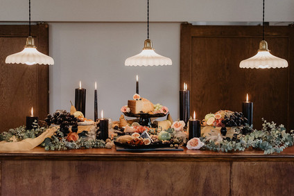 moody fall wedding inspiration with shades of coral and rust