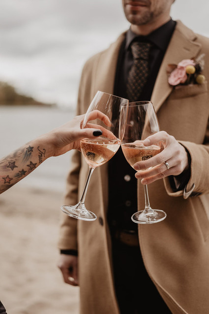 moody fall wedding inspiration with shades of coral and rust