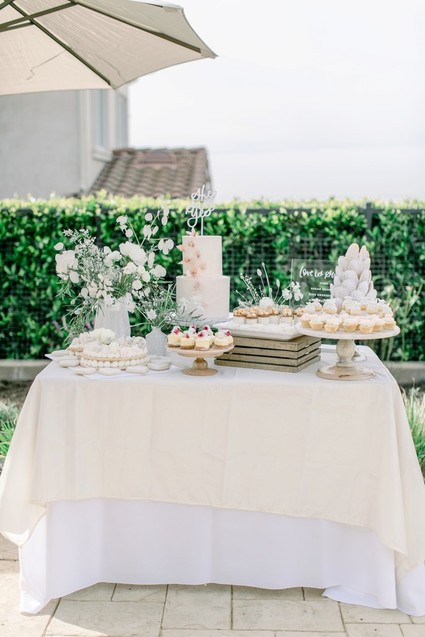 All white winter bridal shower for a destination wedding in Mexico
