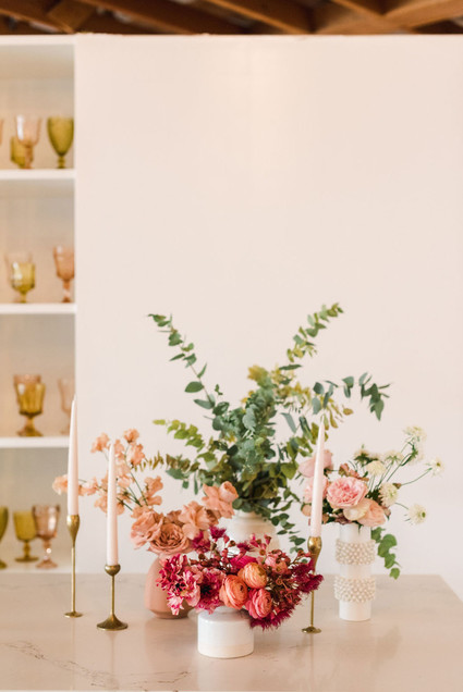 Coral and peach Galentine's party at Festoon LA