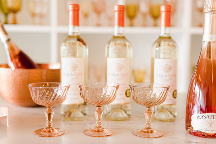 Coral and peach Galentine's party at Festoon LA