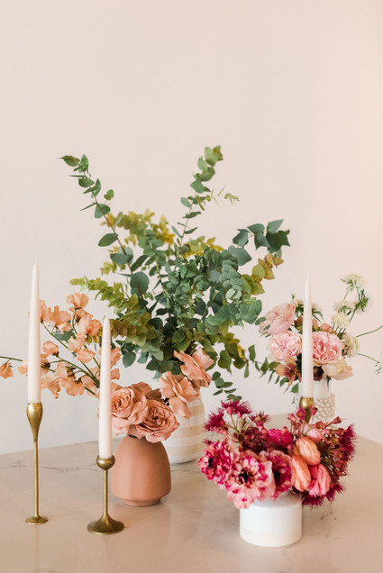 Coral and peach Galentine's party at Festoon LA