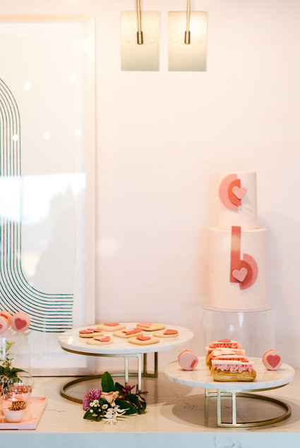 Coral and peach Galentine's party at Festoon LA