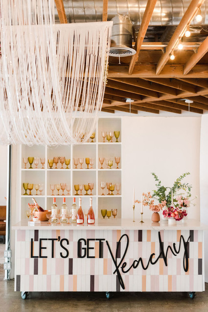 Coral and peach Galentine's party at Festoon LA