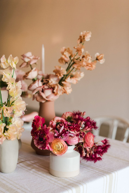 Coral and peach Galentine's party at Festoon LA
